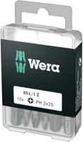 Wera 05072401001 – Wyjątkowo wytrzymałe końcówki Phillips 851/1 Z PH2 x 25 mm, 10 sztuk
