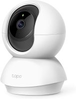 TP-Link Tapo C210 WLAN IP kamera do monitoringu (kąt i nachylenia, rozdzielczość 3 MP, 2-drożne audio, widoczność w nocy do 9 m, do 256 GB lokalnej pamięci na karcie SIM) biała, biały