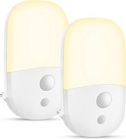 BASVII Nocna Lampa z Gniazdkiem i Czujnikiem Zmierzchu 2 Pak