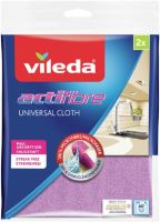 Vileda Actifibre - 2 uniwersalne ściereczki z mikrofibry, fioletowe