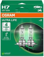 2 lampy OSRAM ULTRA LIFE, H7, reflektor halogenowy, pojedynczy blister