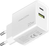 Ładowarka do Szybkiego Ładowania deleyCON USB-A i C 2 Porty