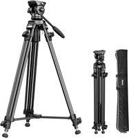 SMALLRIG Lightweight Video Tripod Kit with 360° Fluid Head, 62" Statyw ze Stopu Aluminium z Płytką QR