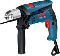 Bosch Professional Wiertarka Udarowa GSB 13 RE, 600 W, w Zestawie Ogranicznik Głębokości 210 mm, Szybkozaciskowy Uchwyt Wiertarski 13 mm