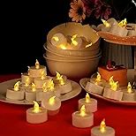 Świece LED, 50 sztuk LED świeczki typu tealight CR2032 zasilane na baterie świece bezpłomieniowe (ciepłe żółte 50 szt.)