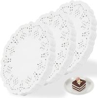 300 sztuk okrągłych podstawek do tortów, 9 cm, koronkowe
