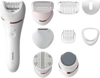 Philips Beauty Set z serii 9000, bezprzewodowe urządzenie do depilacji ciała, twarzy i pielęgnacji skóry na mokro i sucho, z 12 akcesoriami, model BRE740/90