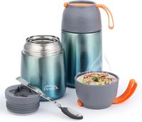 Zestaw 2 termosów na gorące jedzenie 450 ml i 650 ml bez BPA