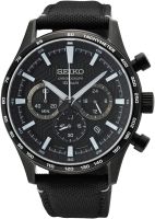 Zegarek męski Seiko Chronograph - mechanizm kwarcowy, szkło szafirowe, wodoodporny