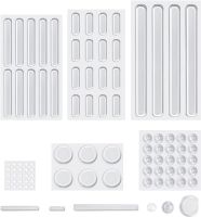 Vicloon Silikonowe samoprzylepne odbojniki 6 rozmiarów ochrona do drzwi szafek, szuflad, szklanych blatów 86 szt.