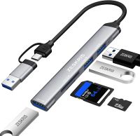 Hub Zeskris - USB C, USB 3.0, TF/SD/MicroSD