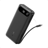 Anker Powerbank, przenośna ładowarka 20 000 mAh z wbudowanym kablem USB C, 87 W Max akumulator do szybkiego ładowania, 2 USB-C i 1 USB-A, do MacBook, iPhone 16/15/14, Samsung (Czarny)
