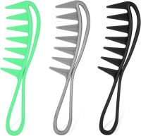 3 szt. Grzebień z Szerokimi Zębami do Kręconych włosów