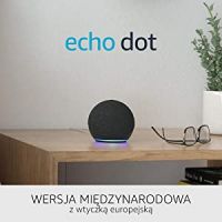 Echo Dot 4. generacji | Inteligentny głośnik z Alexą | Wersja międzynarodowa | Język polski nie jest obsługiwany | Kolor Grafitowy