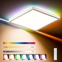 LQWELL® Lampa sufitowa LED ściemniana z pilotem, 40W 4300LM 3000-6500K RGB