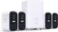 eufy Security eufyCam 2C Pro, Bezprzewodowa kamera do monitoringu 4 kits, system zabezpieczeń 180 dni pracy na baterii, kompatybilność z HomeKit