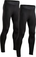 DANISH ENDURANCE Spodnie Kompresyjne Męskie, Legginsy Sportowe, Termoaktywne, 2-Pack