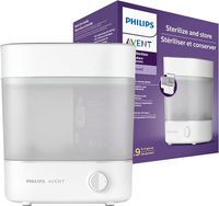 Philips Avent SCF291/00 Elektryczny Sterylizator Parowy na Maks. 6 Butelek dla Niemowląt Przyssawka i Akcesoria, Biały