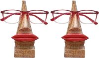 Ręcznie wykonany drewniany uchwyt na okulary w kształcie nosa - 2 sztuki