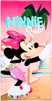 Disney Minnie Mouse ręcznik plażowy, ręcznik kąpielowy, 70 x 140 cm, 100% bawełna, wielokolorowy (roleta)