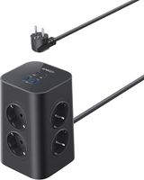 Anker listwa zasilająca 8 gniazd + 4 USB, 20W USB-C szybkie ładowanie, ochrona przepięciowa, wyłącznik, 2 m kabel, do biura, domu, gamingu