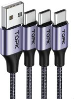 TOPK - zestaw 3 kabli USB-C, 2m