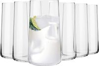 KROSNO Wysokie Szklanki do Wody, Soków i Innych Napojów Zestaw 6 Szklanek 540 Ml