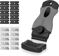 Flintronic Skrobak, uniwersalny skrobak do czyszczenia do usuwania kleju, malowania, naklejek z 10 metalowymi ostrzami i 10 ostrzami z tworzywa sztucznego