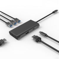 Stacja dokująca Bakeey 6 w 1 USB-C Hub 3 * USB3.0 5 Gb / s HDMI 8K @ 30 HZ