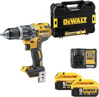 DEWALT Wiertarko-wkrętarka udarowa 18V XR w zestawie z dwoma akumulatorami 5.0 Ah, DCD796P2