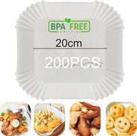 Pulsky Papier do pieczenia frytkownicy na gorące powietrze XXL, 200 sztuk