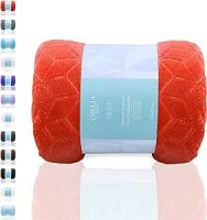 AmeliaHome 6136 Koc 70x150 cm Mikrofibra lekki przyjemny puszysty czerwony Nessa