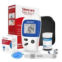 sinocare Safe-Accu2 glukometr z paskami do testowania cukru we krwi, 25 sztuk, zestaw z paskami testowymi, mg/dl (Safe-Accu2, 25 sztuk)