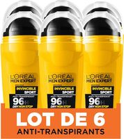 L'Oréal Men Expert Dezodorant Invincible Ball Sport 50 ml - Zestaw 6 szt