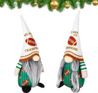 2 krasnale bożonarodzeniowe 28cm dla fanów rugby