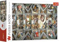 Trefl Sklepienie Kaplicy Sykstyńskiej Puzzle, Wielokolorowy, 6000 Elementów