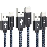 Kabel do ładowania iPhone'a z certyfikatem MFi, 3 szt., 3 / 6 stóp, kabel do szybkiego ładowania, kompatybilny z iPhone 12/11Pro Max/11Pro/11/XS/Max/XR/X/8/8P/7i