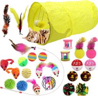 Zestaw zabawek dla kota z tunelem