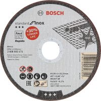 Bosch Professional Tarcza tnąca prosta standard do Inox (do stali Inox, 125 x 1 mm, akcesoria do szlifierek kątowych)