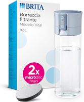 BRITA Vital 600 ml jasnoniebieska + 2 filtry MicroDisc – butelka filtrująca wodę