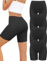 VOENXE Damskie krótkie legginsy wysoki stan 4-pak