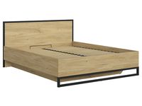 łóżko Ramla 160x200 ze stelażem i pojemnikiem jesion górski