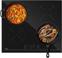 Hermitlux Płyta indukcyjna 60 cm, 7400W wbudowana płyta kuchenna z 4 strefami gotowania