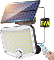 COOLNIGHT Zewnętrzne lampy solarne z czujnikiem ruchu, 222 diody LED