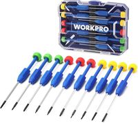 WORKPRO 10-częściowy zestaw precyzyjnych śrubokrętów z etui