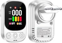 Detektor Gazu i Tlenku Węgla z Wtyczką do Domu, Czujnik Gazu i Czadu, Czujnik Tlenku Węgla, Detektor Gazu Palnego dla Gazu Ziemnego LPG Metan Propan Butan, Biały, HD08-G