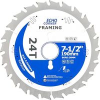 Echo Corner – Tarcza do piły tarczowej 190 mm x 30 mm (pierścień 25,4 mm), 24 zęby – do drewna i tworzyw sztucznych błąd cenowy