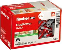 Kołki Fischer Duopower, Szary/Czerwony
