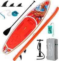 FunWater Nadmuchiwana Deska Wiosłowa Stand Up Paddle Board Z Akcesoriami Do Deski Wiosłowej Plecak
