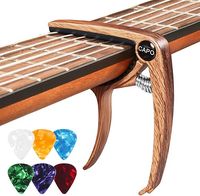 Kapodaster do gitary z 6 kostkami, do ukulele, gitary westernowej i elektrycznej, metal/drewno
